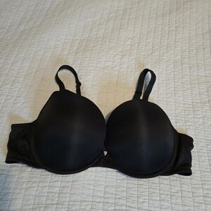 CACIQUE BOOST PLUNGE Padded Push-Up UW Smooth Black BRA SZ 44B Excellent